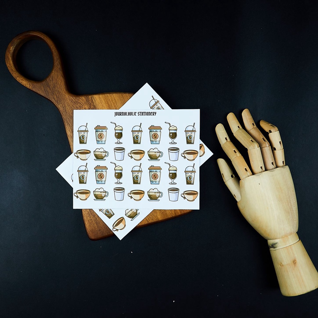 Sticker Handmade Drinks Collection Trang Trí Bullet Journal - Top Loader - Journalholic