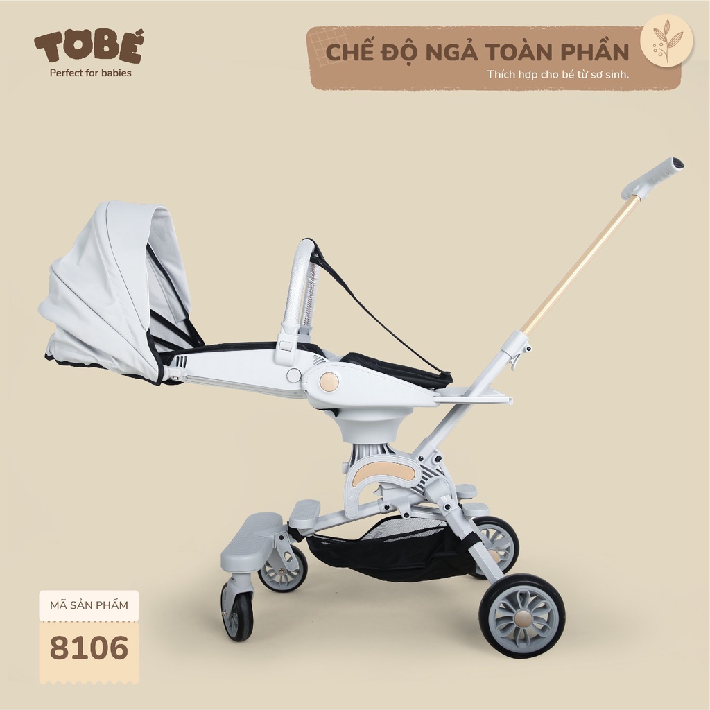 Xe Đẩy Gấp Gọn Rico Tobé Đảo Chiều Có Mái Che, Ghế Ngồi Có Chế Độ Ngả Lưng Cho Bé Từ 6 Tháng Tuổi