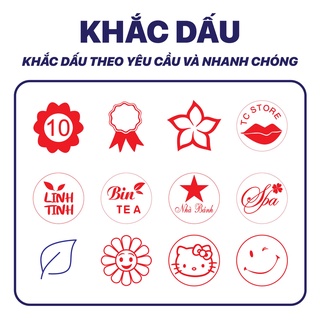 Khắc con dấu tích điểm theo yêu cầu / dấu tròn shiny r512 - dấu tròn tdstamp t12