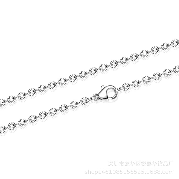 Dây chuyền nữ đẹp giá rẻ titan chữ O chiếu sáng lấp lánh không đen - DCTT22003
