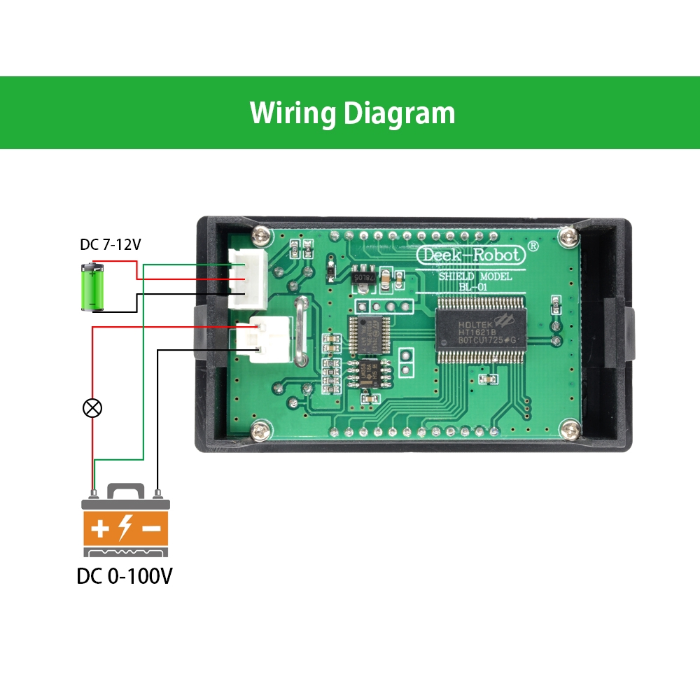 Vôn Kế Kỹ Thuật Số Với Màn Hình LCD DC 100V 10A 1000W