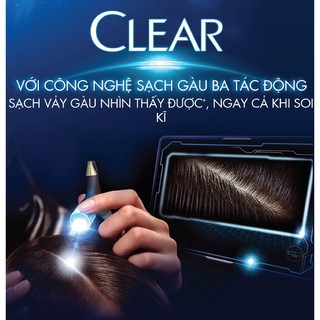 Dầu gội Clear Men 650g bạc hà
