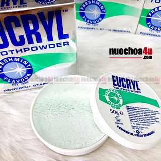 Bột Làm Trắng Răng EUCRYL Hương Bạc Hà 50g