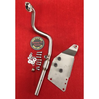 [HOẢ TỐC HCM] Bộ pát & cổ gắn lon pô 4road nhập khẩu inox 304 cho SH Ý / Dylan
