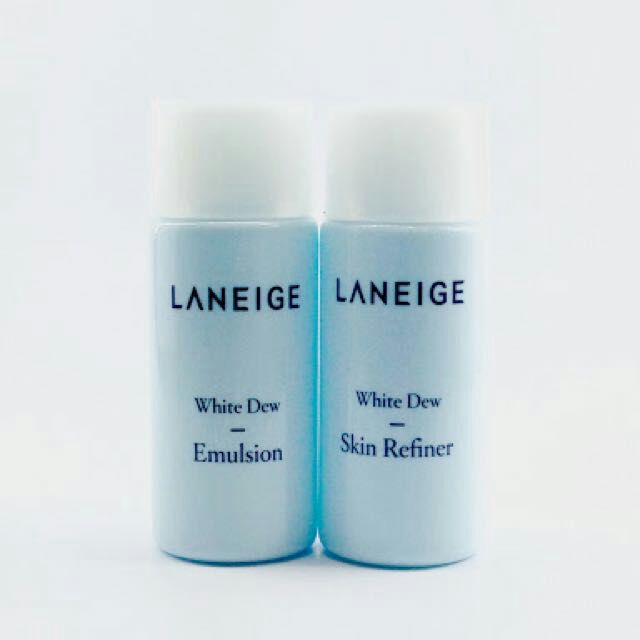 Combo Laneige Toner + sữa dưỡng da White Dew nâng tông trắng da mini 25ml 50ml