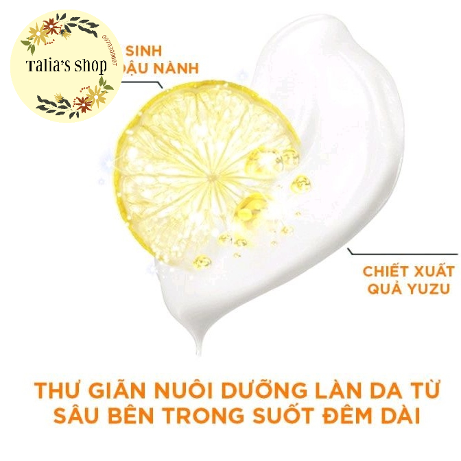 (18ml) - Mặt nạ ngủ tinh chất sữa chua sáng da BAN ĐÊM GARNIER