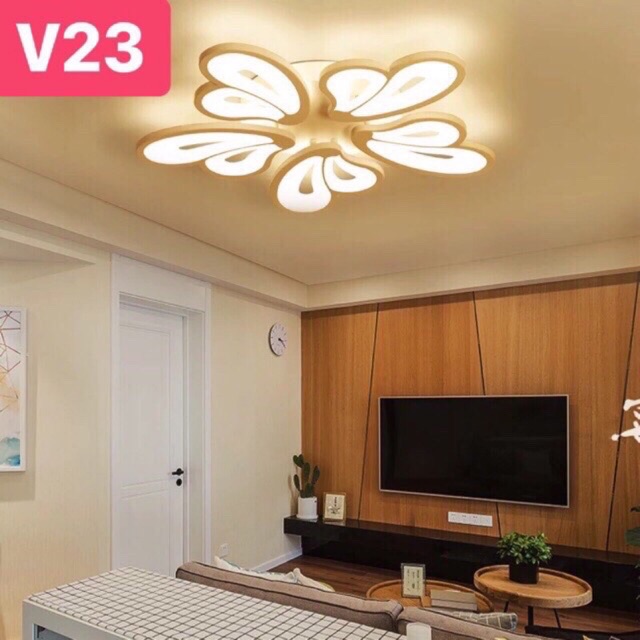 Đèn ốp trần mê ca 5 cánh hoa hiện đại v23