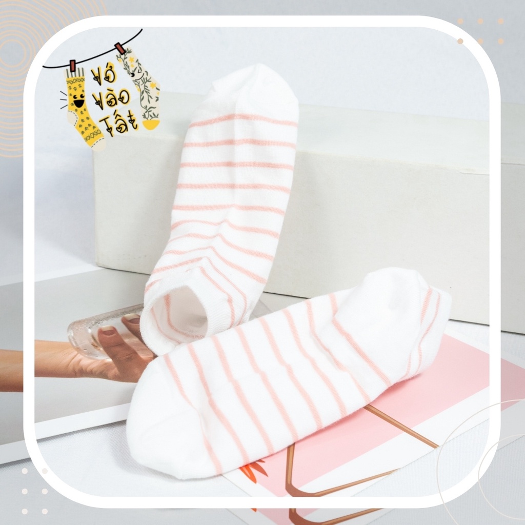 TẤT VỚ CỔ NGẮN NỮ DÂU HỒNG XINH XẮN
