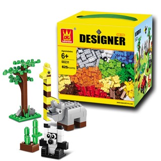 Bộ lego xếp hình Wange 625 miếng