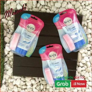 Kem tẩy lông veet 150g hàng nhật nội địa tẩy lông toàn thân veet nhật tặng kèm bông cọ