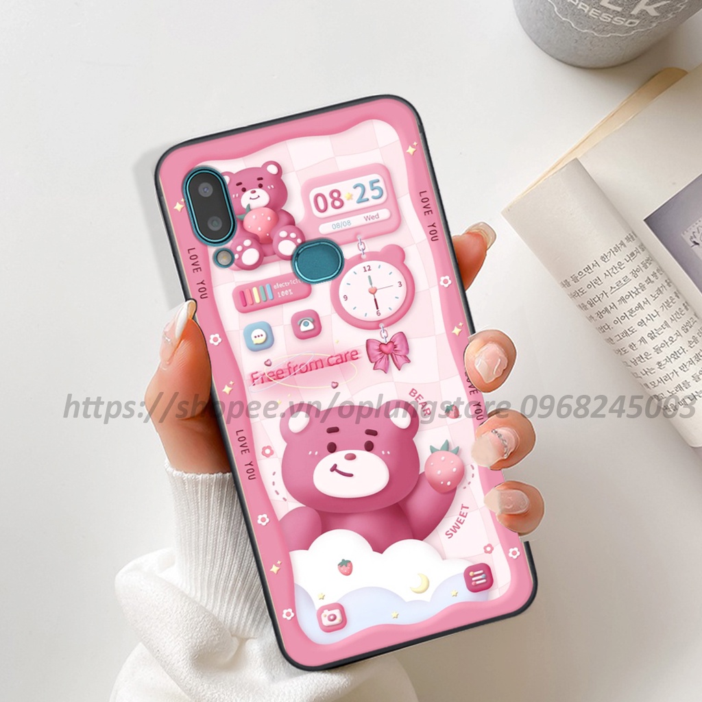 Ốp lưng Samsung A10s in hình 3D gấu,thỏ cute dễ thương