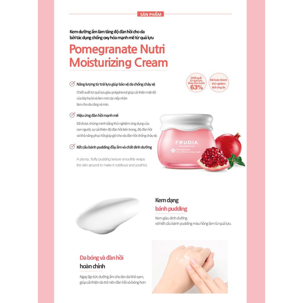 Kem Dưỡng Trắng Da, Se Khít Lỗ Chân Lông, Chống Lão Hoá và Cấp Ẩm Chiết Xuất Trái Cây FRUDIA Cream Jar 10g