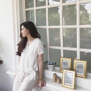 áo vạt chéo thắt nơ