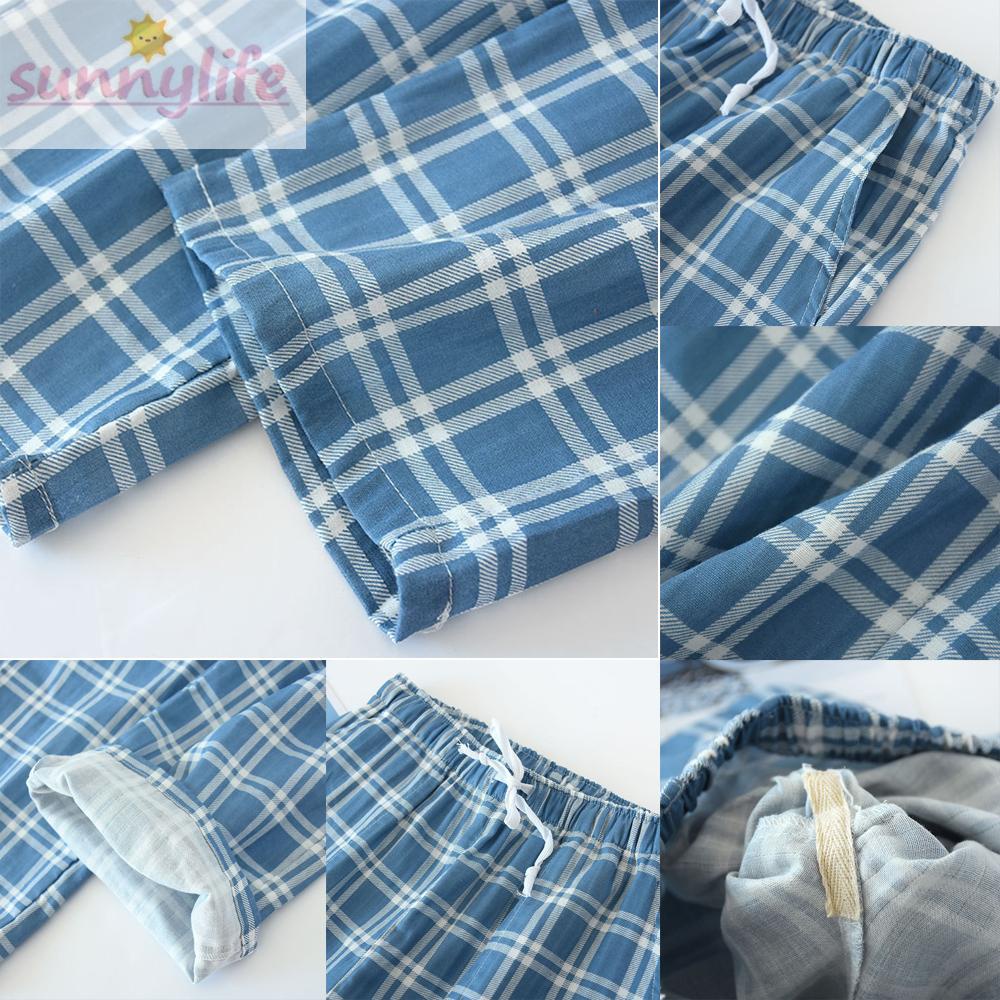 Quần pyjama cotton mềm thoáng khí thoải mái cho nam