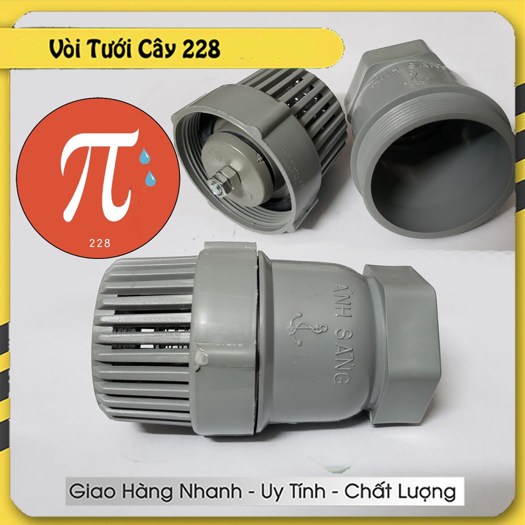 Chõ bơm, lúp bê, luppe răng ren trong 34, 42, 48 có van 1 chiều lò xo giữ nước,, chặn rác