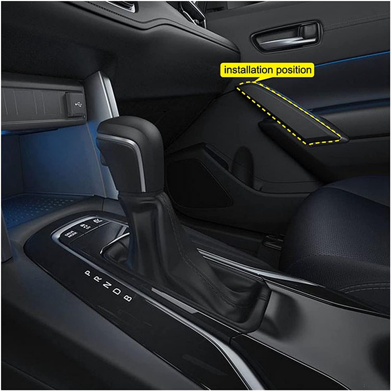 Khung Viền Tay Nắm Cửa Bằng Sợi Carbon Trang Trí Nội Thất Xe Hơi Toyota Corolla CROSS 2019-2021