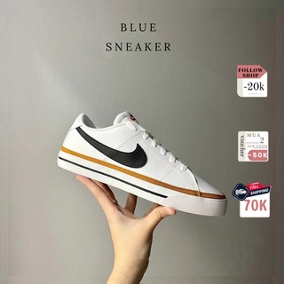 Giày Sneaker Nam Nữ Court Legacy Trắng Vạch Đen