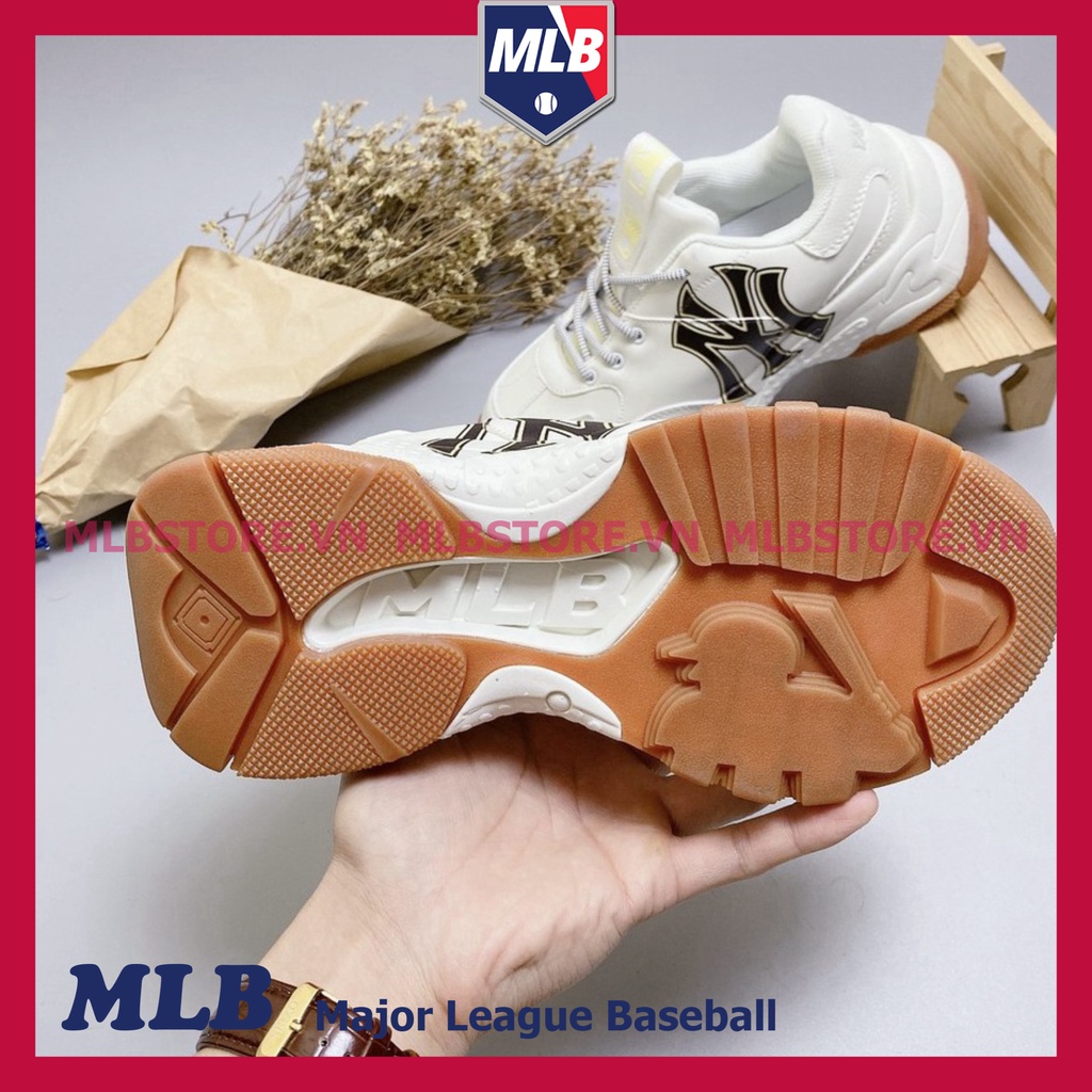 Giày MLB NY Nam Nữ, Giày NY Màu Nâu IN 3D Đế Cao 4CM Hàng Đẹp Full Box | BigBuy360 - bigbuy360.vn