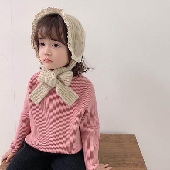 Áo len cổ cao dáng rộng phong cách Hàn Quốc cho nữ