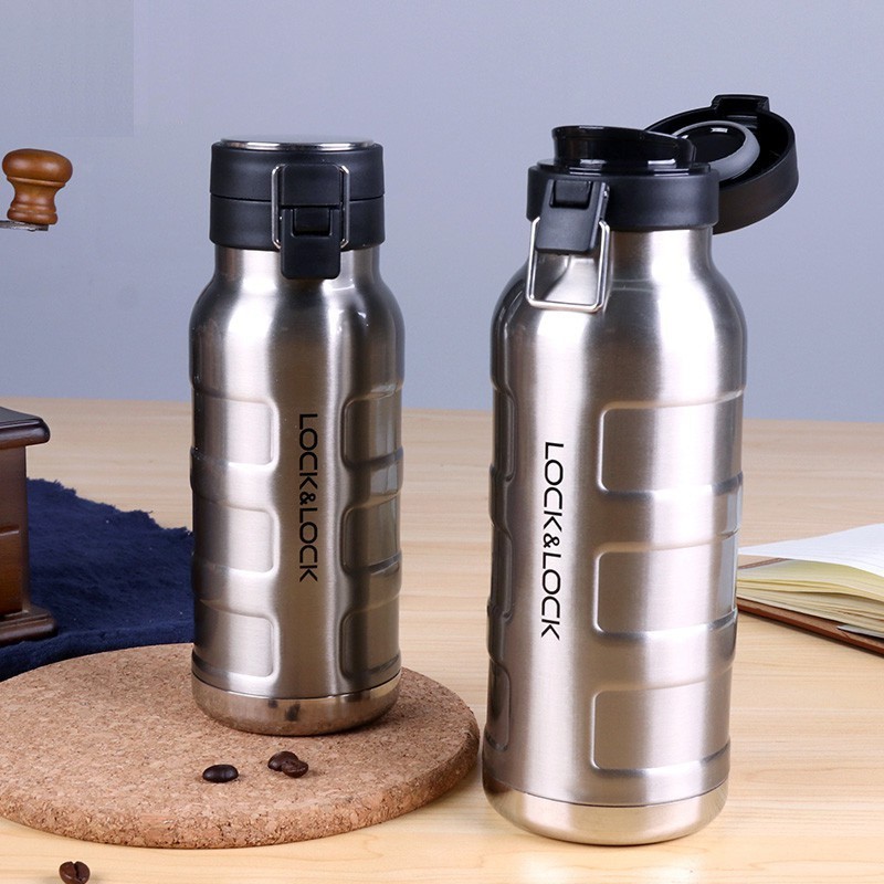 Bình Giữ Nhiệt Lock&amp;Lock Thép Không Gỉ Bumper Bottle  LHC4141 (470ml), LHC4142 (650ml) - Hàng Chính Hãng - JoyMall