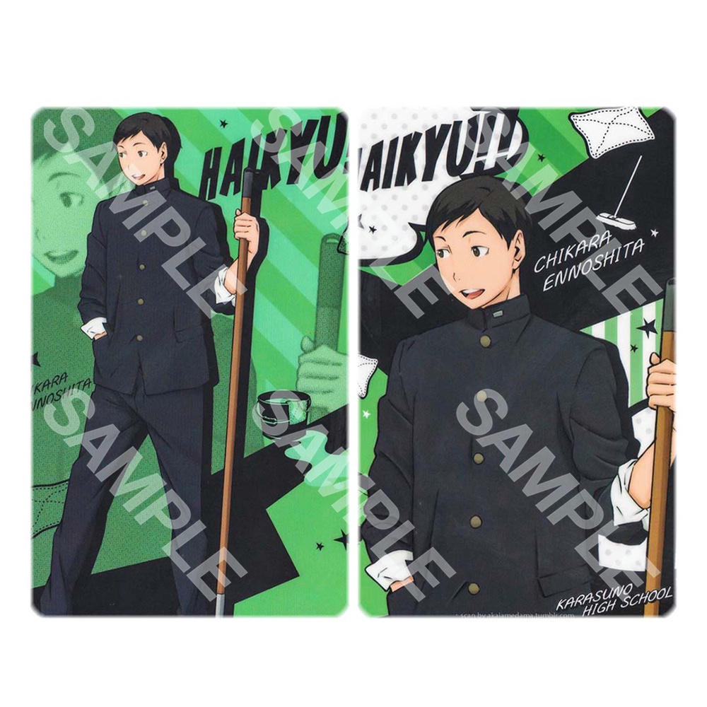 Ảnh card bo góc in hình HAIKYUU!! VUA BÓNG CHUYỀN ver CLEANING thẻ bo viền 5*8cm #