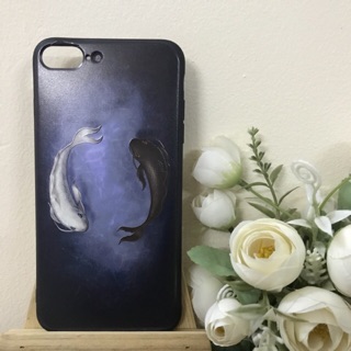 Ôp lưng Iphone dẻo Cá cặp trắng đen
