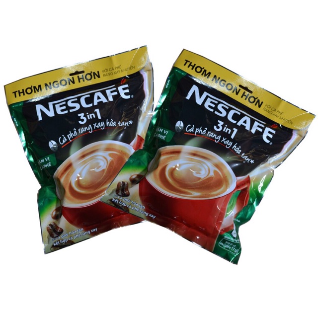 Nescafe 3in1 Đậm vị cà phê - Combo 2 túi x 46 gói