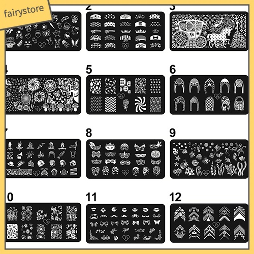 Tấm mẫu họa tiết in trang trí móng tay chuyên dụng