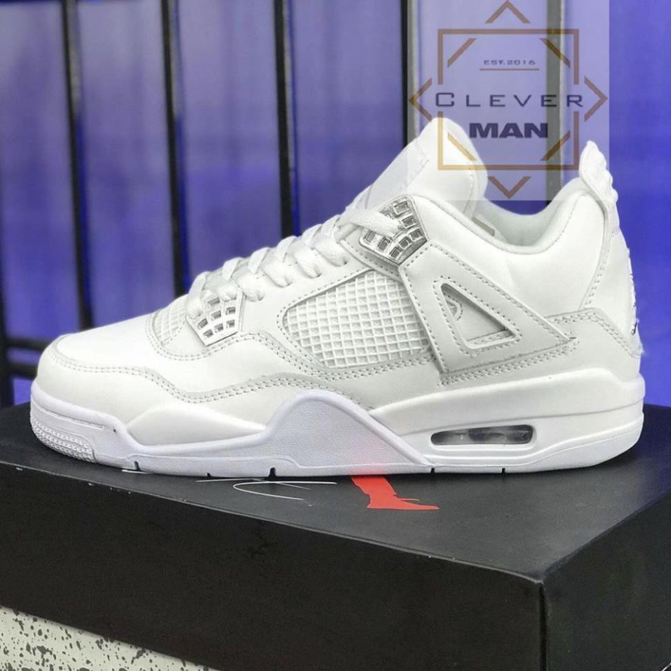 GIẦY đẹp (FULLBOX - TẶNG MÓC KHÓA) giày thể thao nam nữ AIR JORDAN 4 full trắng CỰC ĐẸP giá tốt . . . . hot ³ /