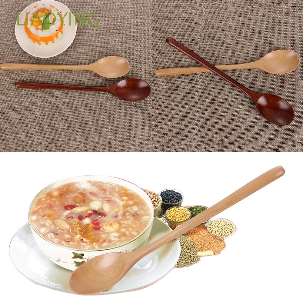 Bộ muỗng gỗ 23.5 * 4 cm dùng để ăn tráng miệng