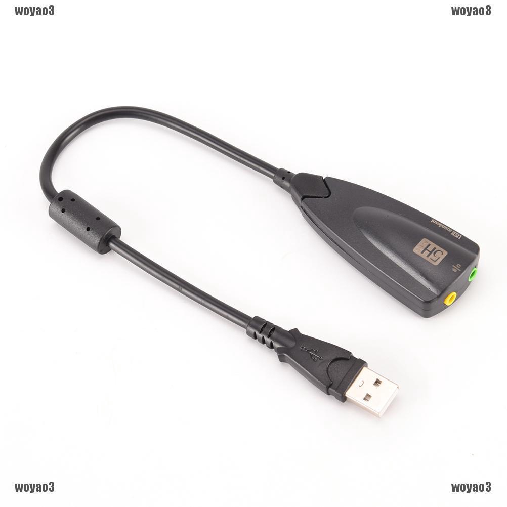 Card âm thanh mở rộng 5HV2 chuyển đổi 2 cổng 3.5mm sang cổng USB cho máy tính/ laptop