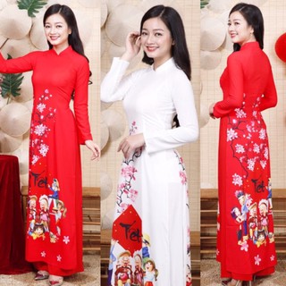 Áo Dài Lụa Đẹp Mẫu Mới MSNN1726