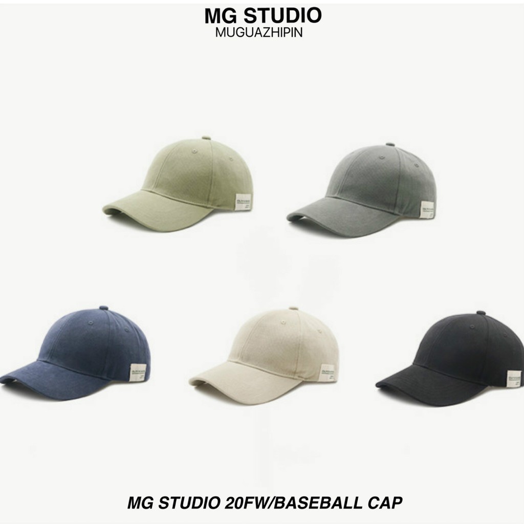 Mũ Lưỡi Trai MG STUDIO Đính Nhãn Vải Thêu Chữ Cái Thời Trang