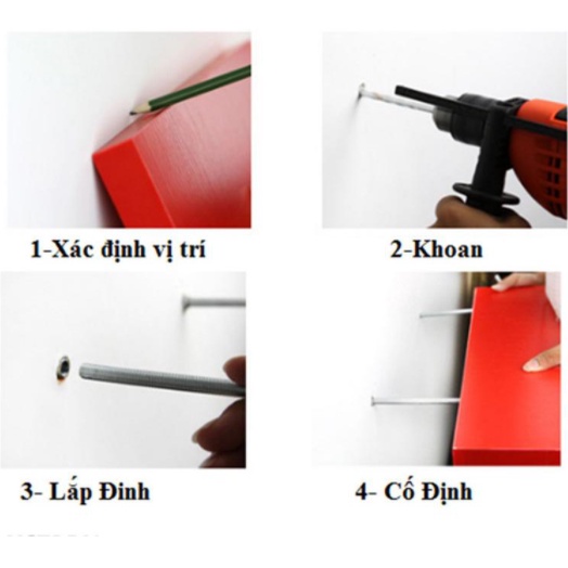 Kệ gỗ thanh ngang các size từ gỗ chống ẩm dày 17mm rộng 15cm tặng kèm vít và nở