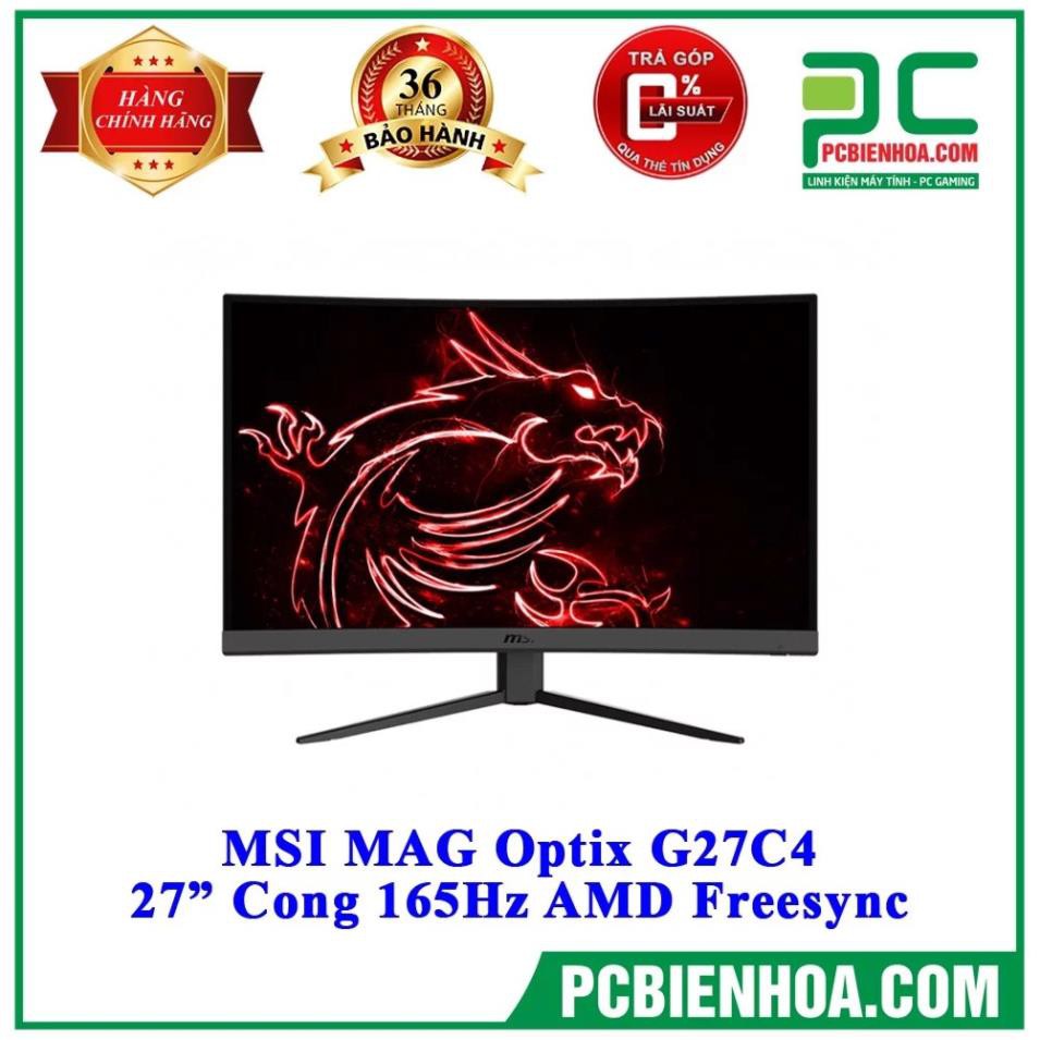 MÀN HÌNH MSI MAG OPTIX G27C4 27" CONG 165HZ AMD FREESYNC TẶNG BÀN DI CHUỘT GAMING | BigBuy360 - bigbuy360.vn