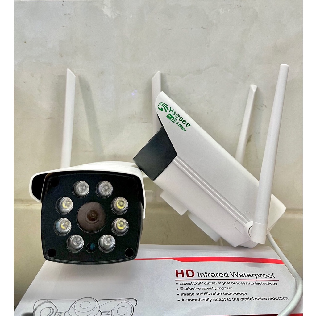 Camera Wifi YOOSEE ngoài trời 8 Led 5M Siêu nét - Đàm thoại 2 chiều, Ban đêm có màu - - Bảo hành 12 tháng