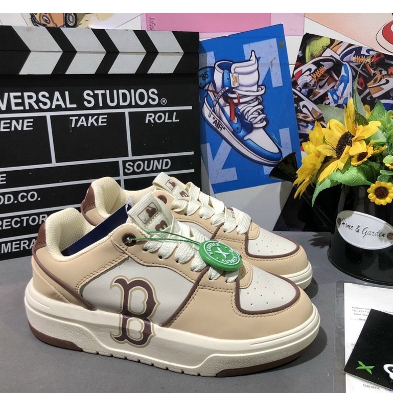 Giày MLB Chunky Liner Boston Red Sox Màu Nâu in chữ B