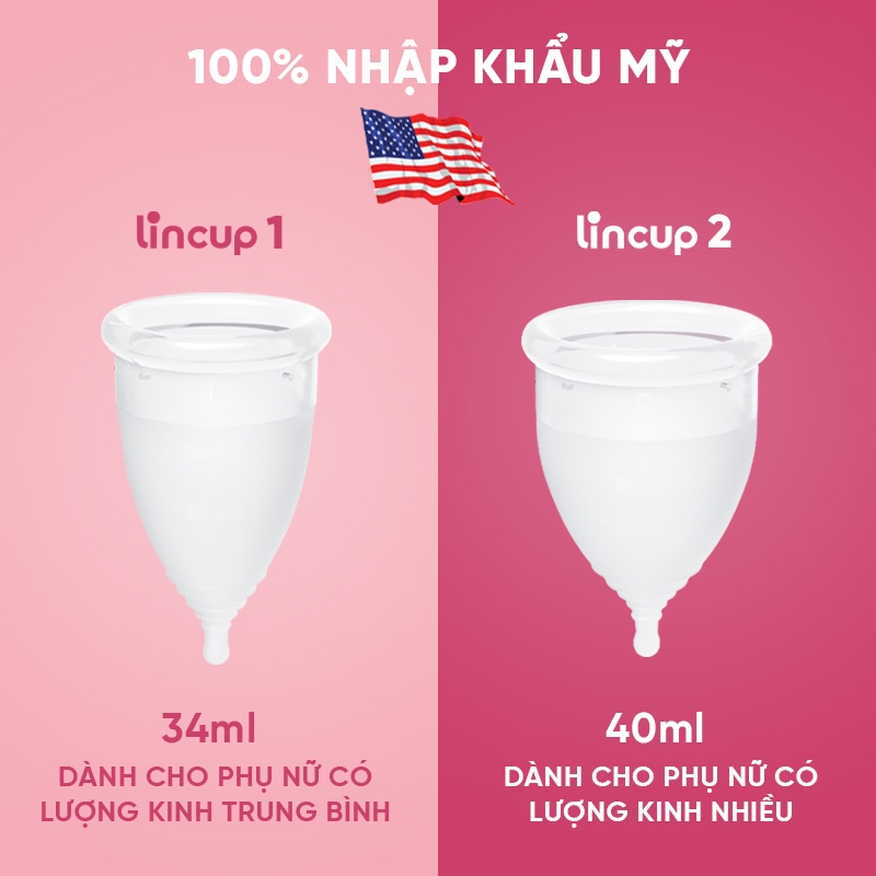 Cốc Nguyệt San LINCUP Mỹ Chính Hãng