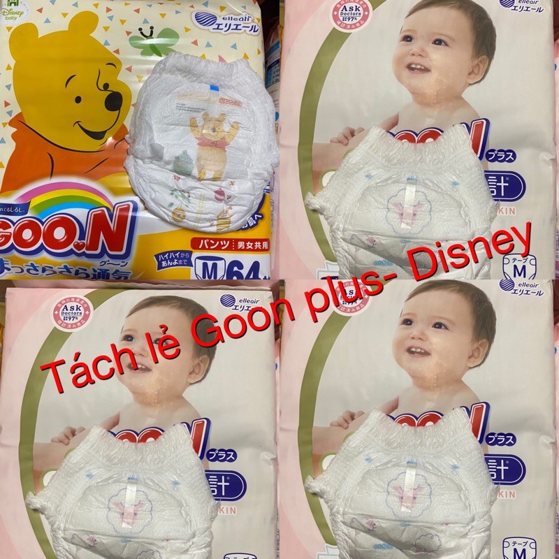 Tách lẻ tã quần/dán Goon Plus cao cấp- Goon hoạt hình: nb5-S5-M5-L5–XL5-XXL5-nội địa Nhật