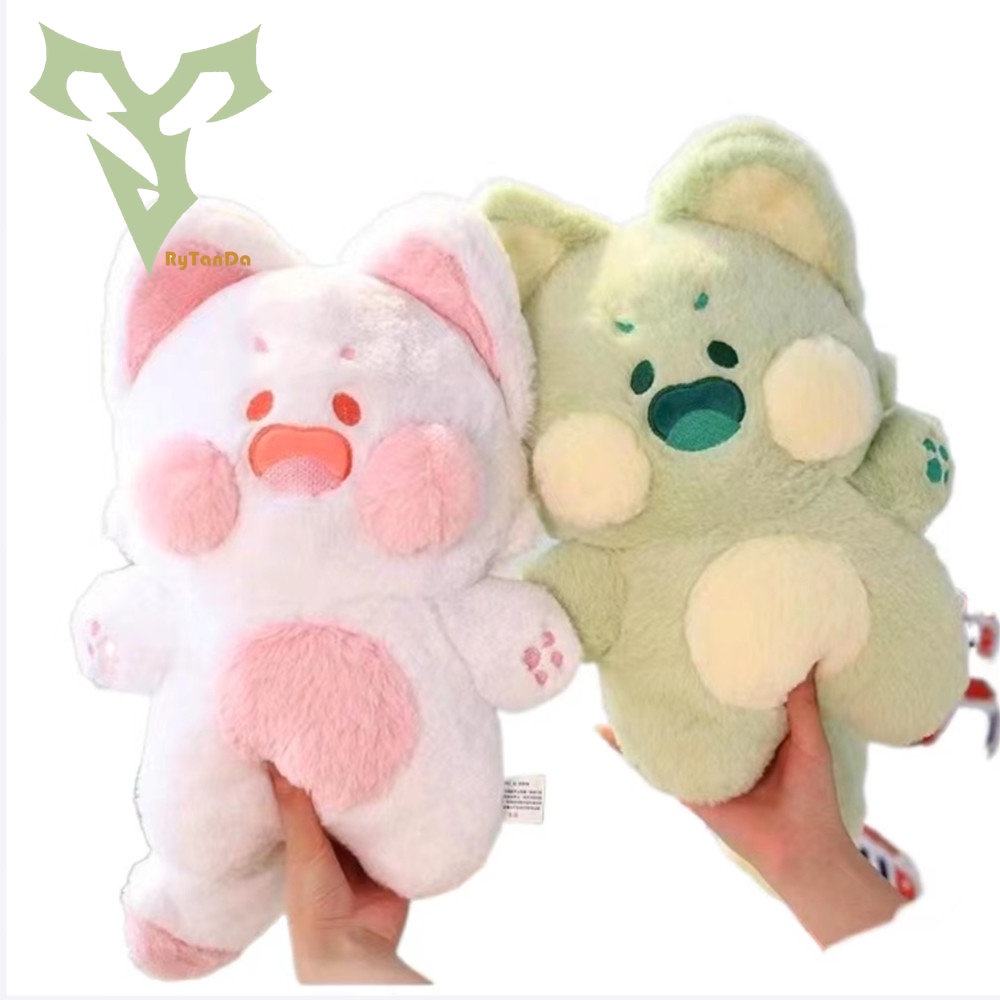 Túi Đeo Chéo Hình Gấu Teddy / Mèo Nhồi Bông 6 Màu Siêu Dễ Thương Chống Trượt Cho Bé