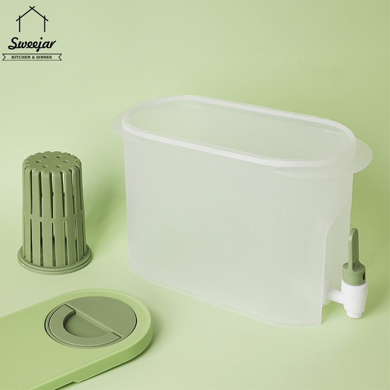 Bình đựng nước nóng lạnh Sweejar 3.9l có vòi rót chịu nhiệt cao tiện dụng cho tủ lạnh/ nước trái cây