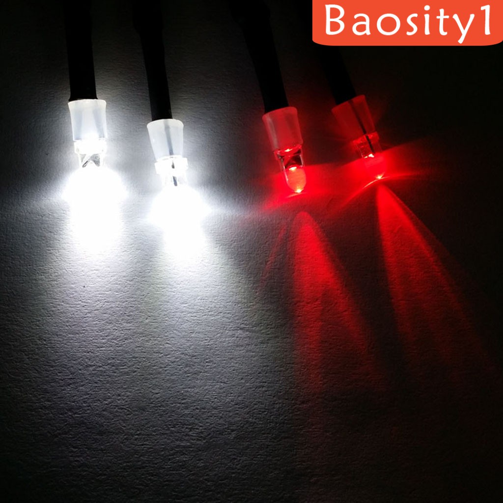 4 Đèn Pha LED 3mm Cho Xe Tải Điều Khiển Từ Xa 1 / 5 1 / 8 1 / 10 1 / 12 1 / 16