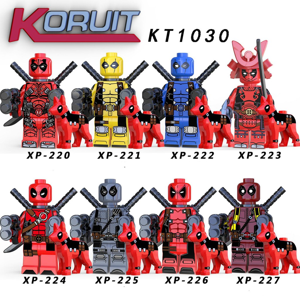 Minifigures Các Mẫu Nhân Vật Quái Nhân Deadpool Kèm Chó Mới Nhất KORUIT KT1030