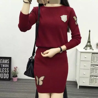 Sét váy len hình bướm siêu đẹp