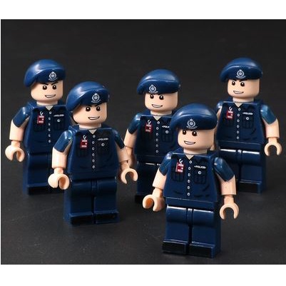 Đồ chơi lắp ráp swat army , mô hình đồ chơi - Combo 5 lính cảnh sát an ninh sân bay HK No.5
