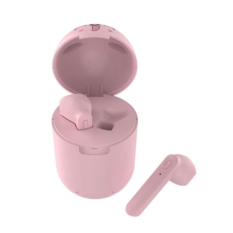 Tai Nghe Không Dây Blueteeth 5.0 Mini Tws Họa Tiết Động Vật Hoạt Hình