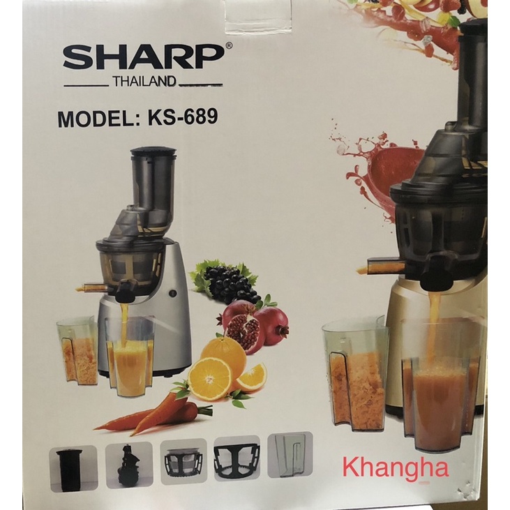 [Mã ELHA22 giảm 6% đơn 300K] Máy ép chậm Sharp KS689, công suất 250W