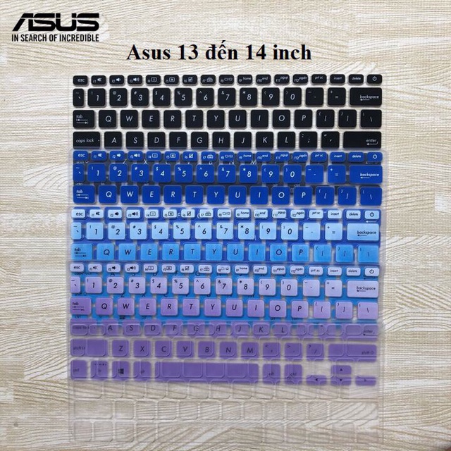 Tấm silicon bảo vệ máy tính  asus 13-14 inch - phủ bàn phím silicon