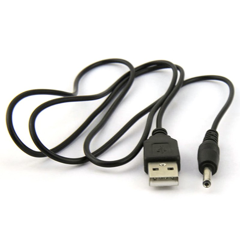 Dây Cáp Sạc Nối Đầu USB Sang Đầu Giắc Cắm Điện DC Hình Trụ 2.5/3.5/4.0/5.5mm 5V Màu Đen