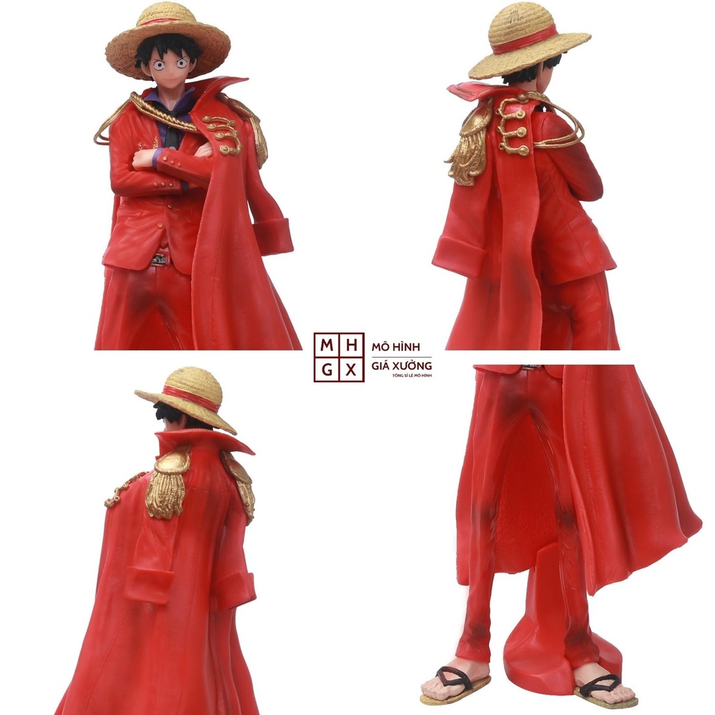 Mô hình One Piece luffy mũ rơm áo choàng đỏ bản kỉ niệm 20 năm cao 25cm , figure mô hình one piece , mô hình giá xưởng